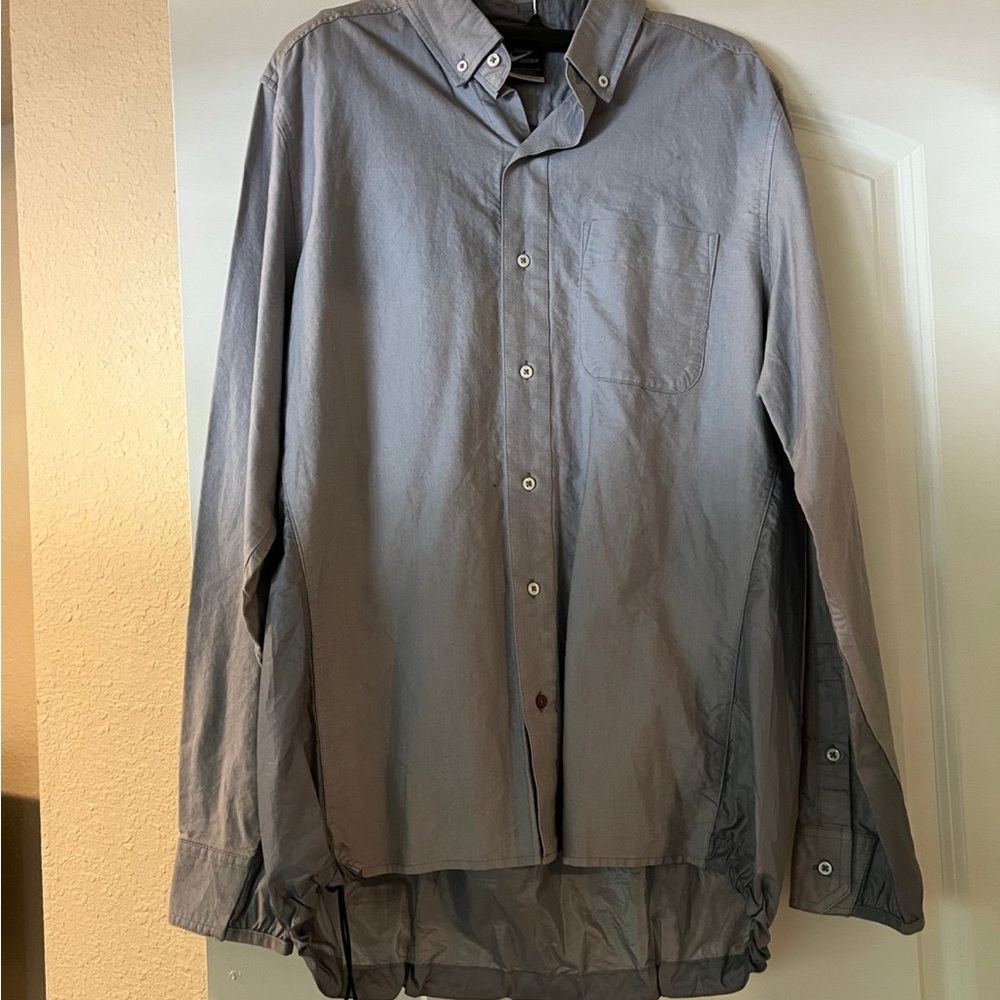 Nike Gray Button-Up Golf Shirt